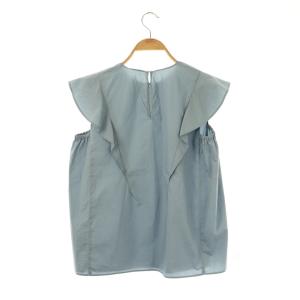 BALLSEY プロセスドコットン フリルスリーブブラウス 36 スモークブルー /ES OS