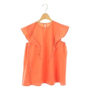 プロセスドコットン フリルスリーブブラウス 36 オレンジ /ES OS