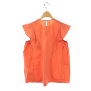 BALLSEY プロセスドコットン フリルスリーブブラウス 36 オレンジ /ES OS