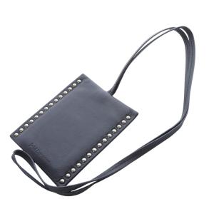 スタッズ装飾カードケース 名刺入れ ロゴ 黒 ブラック /SR54