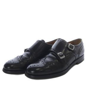 Church's ラナ LANA R ダブルモンクストラップシューズ ウイングチップ レザー 37 ブラック /YO7