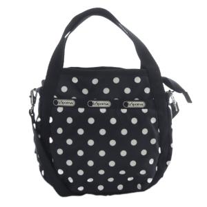 ドット 2WAY ショルダーバッグ ハンドバッグ 黒 ブラック /SR3