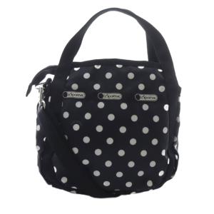 LesportSAC ドット 2WAY ショルダーバッグ ハンドバッグ 黒 ブラック /SR3