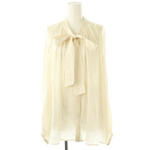 24AW クレープリボンブラウス 38 アイボリー