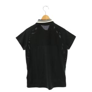 PEARLY GATES メッシュ切替ロゴポロシャツ ゴルフウェア 0 ブラック ホワイト /ES OS