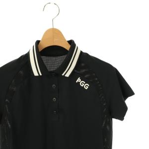 PEARLY GATES メッシュ切替ロゴポロシャツ ゴルフウェア 0 ブラック ホワイト /ES OS