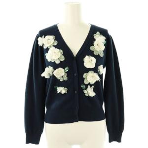 マグノリアカーディガン ニット Vネック F 紺 ネイビー /AT OS