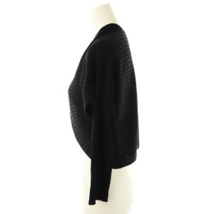 SYBILLA 切り替えリブボレロニットカーディガン ニット 長袖 M 黒 /NR OS