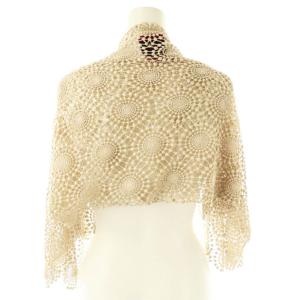 SYBILLA サークルラメレースボレロニット 七分袖 M ベージュ /HK OS