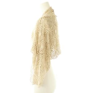 SYBILLA サークルラメレースボレロニット 七分袖 M ベージュ /HK OS