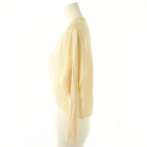 SYBILLA 切り替えリブボレロニットカーディガン M アイボリー /DO OS