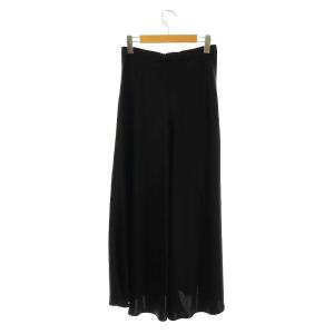 Grace Class サテンバイアスロングスカート フレア マキシ 38 黒 ブラック /AT OS