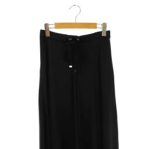 Grace Class サテンバイアスロングスカート フレア マキシ 38 黒 ブラック /AT OS