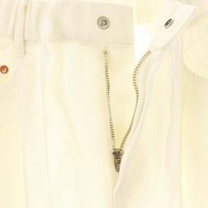 Grace Class 24SS デニムワイドイージーパンツ センタープレス 38 白 ホワイト 0224211063 /AT