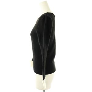 M'S GRACY スカラップカラー バイカラーニット セーター 長袖 38 ブラック /HK OS