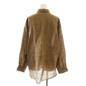 Framework 25SS ライトフレンチリネンレギュラーシャツ 茶 ブラウン /SS OS