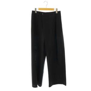 24SS 撥水リサイクルPeラップワイドパンツ 40 黒 /MI OS