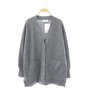 ウォッシャブルミラノリブカーディガン ニット Vネック F グレー /DF OS