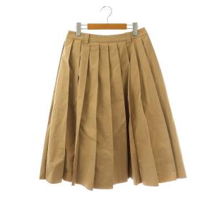 23SS チノディテールプリーツスカート ミモレ ロング 38 ベージュ 0223121132 /AT