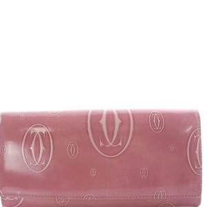 Cartier ハッピーバースデー 長財布 ロゴ ピンク /SR OH