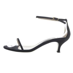 Nebuloni アンクルストラップ サンダル スエード 37 黒 ブラック /SR16