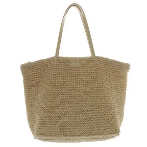 カゴジップトートバッグ ハンドバッグ ロゴ ベージュ /SR24 SH