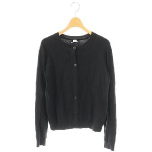 20AW カシミヤ シルク セリエボタン クルーネックカーディガン 40 ブラック