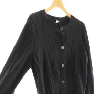 HERMES 20AW カシミヤ シルク セリエボタン クルーネックカーディガン 40 ブラック