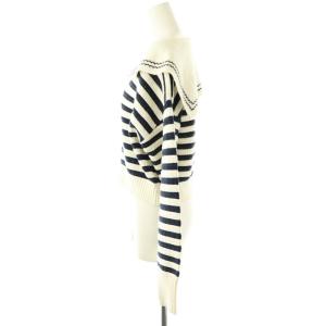 Lily Brown LilyBrown 24SS セーラーニットトップス カットソー ボーダー F 白 紺 /MI OS