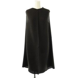 24SS ペーパーライクプリーツドレスワンピース 2 チャコール