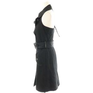 BURBERRY BLUE LABEL ノースリーブ トレンチ ワンピース 38 ブラック /ES OS