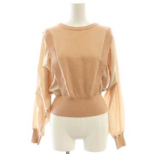 レーヨンストレッチニット カットソー 長袖 38 ピンク /NR OS