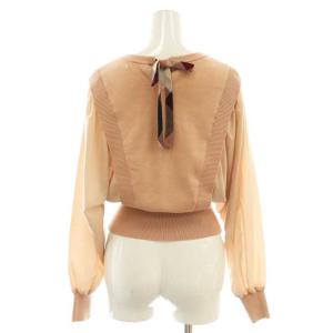 BLUE LABEL CRESTBRIDGE レーヨンストレッチニット カットソー 長袖 38 ピンク /NR OS