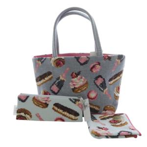 Happy Pack 2022 ロゼパルフェット バッグ ポーチ ハンカチ 3点セット グレー 水色 ライトブルー