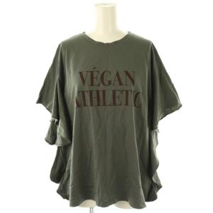 25SS VEGANATHLETIC ロゴフリルスリーブ T-shirt カットソー 半袖 F チャコールグレー