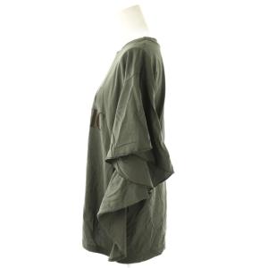 MICA&DEAL 25SS VEGANATHLETIC ロゴフリルスリーブ T-shirt カットソー 半袖 F チャコールグレー