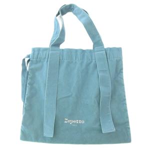 トートバッグ 肩掛け 巾着 ベルベット調 メタリックロゴ F 緑 グリーン /UO