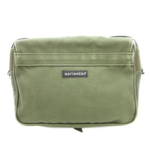 marimekko ショルダーバッグ キャンバス フィンランド製 カーキ /UO