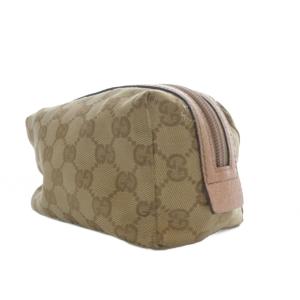 GUCCI ポーチ メイク 化粧 GGキャンバス ベージュ ピンク 29595 /YO12 OH