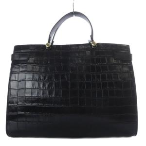 FURLA LADY M L TOTE 型押し トートバッグ ショルダーバッグ 2way 斜め掛け レザー ブラック