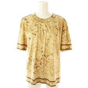 ファッション コットン総柄半袖カットソー M アイボリー マルチカラー /DO OS