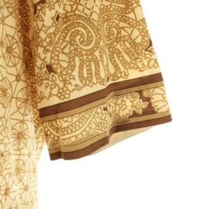 LEONARD ファッション コットン総柄半袖カットソー M アイボリー マルチカラー /DO OS