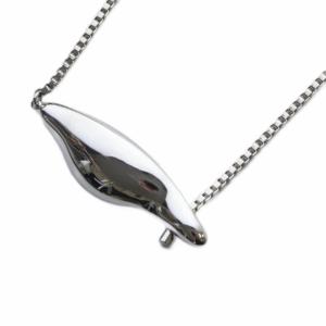 24AW ウェーブメタルラリエットネックレス ペンダント シルバー色 /YO7