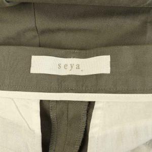 SEYA. コットンタックスラックス パンツ テーパード タック S グレー /MY OS