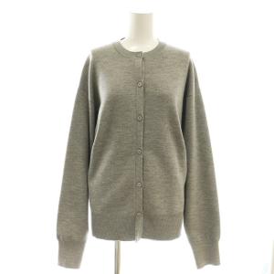wool C/N cardigan カーディガン ニット クルーネック F グレー /AT OS