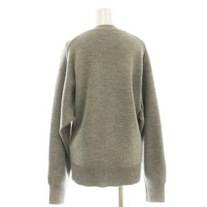 AP STUDIO wool C/N cardigan カーディガン ニット クルーネック F グレー /AT OS
