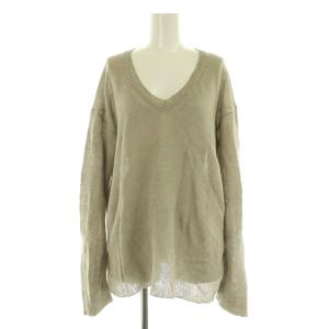 25SS Fascinating ニット セーター 長袖 リネン混 グレー /MY OS