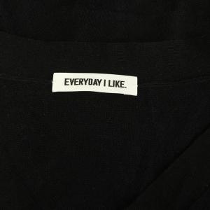 EVERYDAY I LIKE 24SS VOILE Vネック ニットカーディガン 長袖 シアー ブラック /MY OS