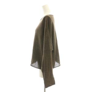 Deuxieme Classe 24SS Dainty プルオーバーロングスリーブニット カットソー リネン混 ブラウン /DO OS