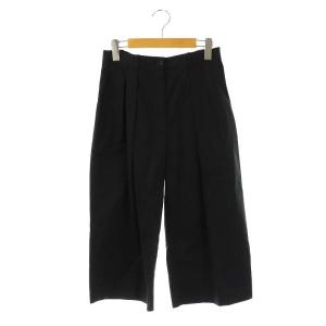 コットン2タックワイドパンツ 0 ブラック